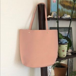 Vegan Leather Pink Tote